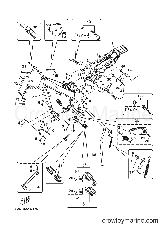 2005 Dirt Bike XT125R - XT125R (3D61) [010] - FRAME