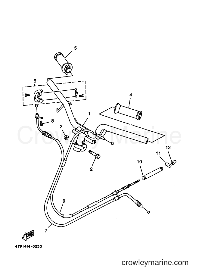 Yamaha Motors XC125TR (4UT5) [010] - STEERING HANDLE & CABLE