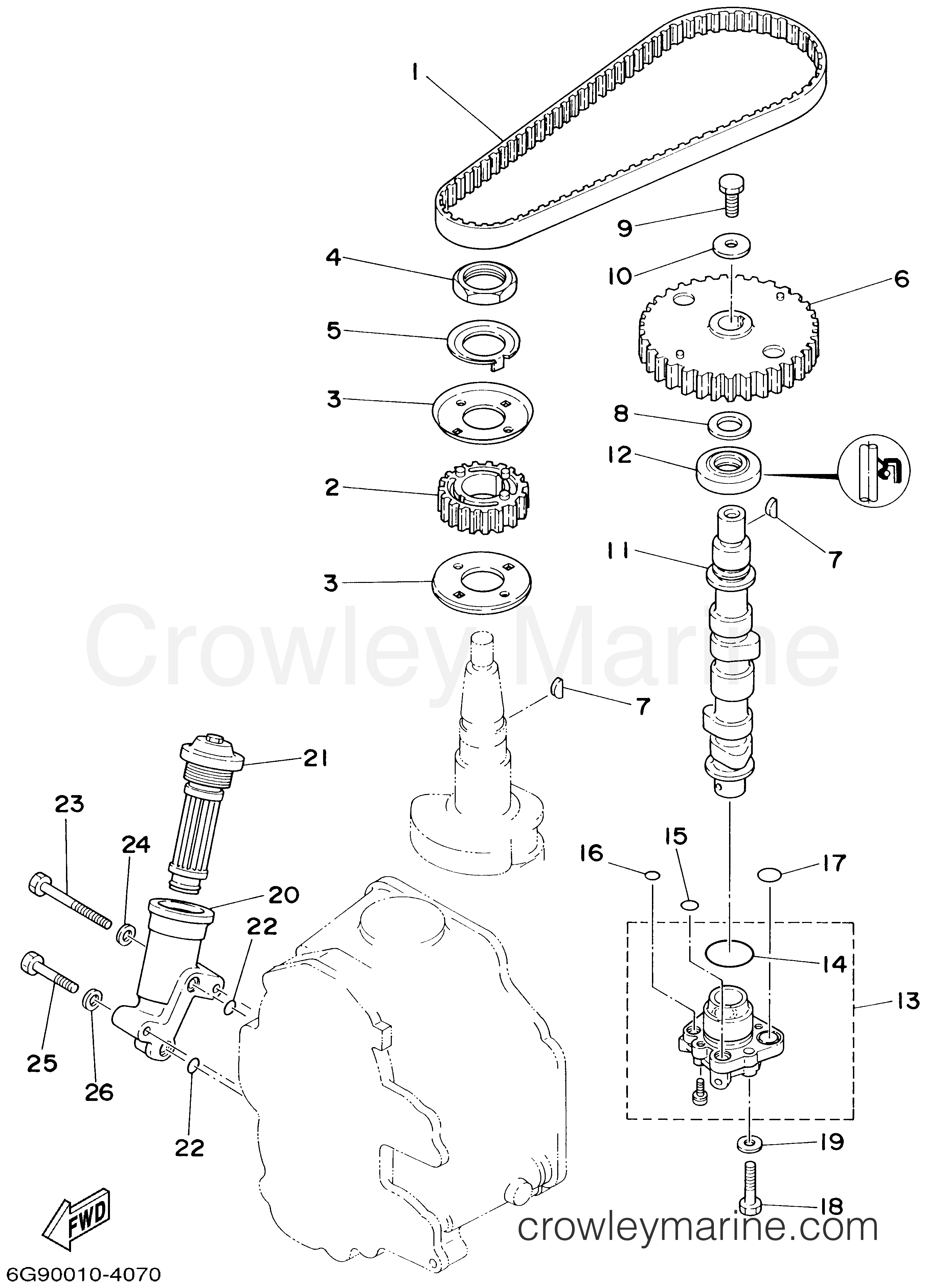 Yamaha Motors F9.9MSHA - OIL PUMP