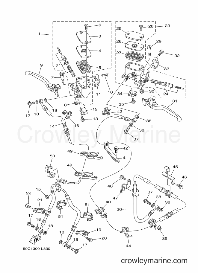 Yamaha Motors XP500A (59CW) [010] - FRONT MASTER CYLINDER