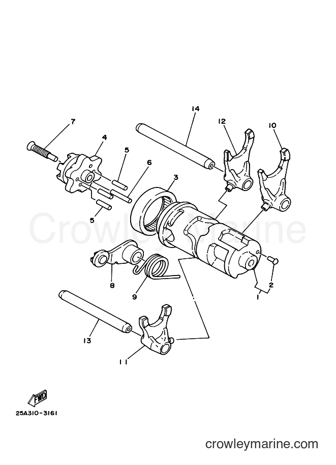 2000 Dirt Bike XT225 - XT225 (4BEU) [010] - SHIFT CAM. FORK