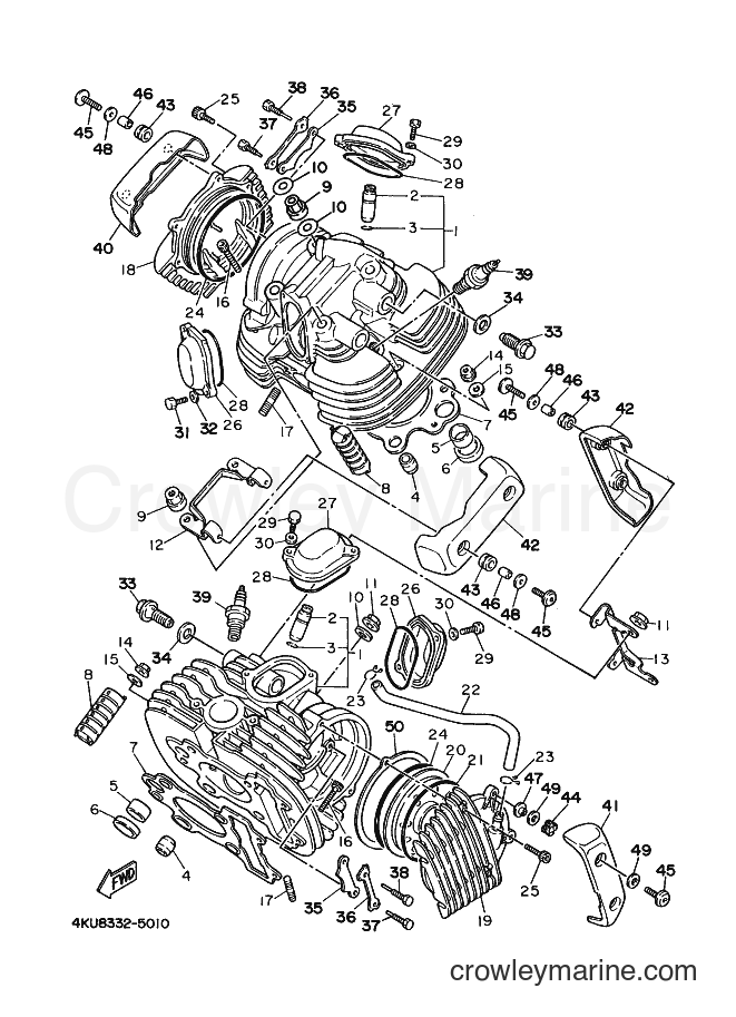 1995 Cruiser XV535S - XV535S (4KUD) [999] - CYLINDER HEAD