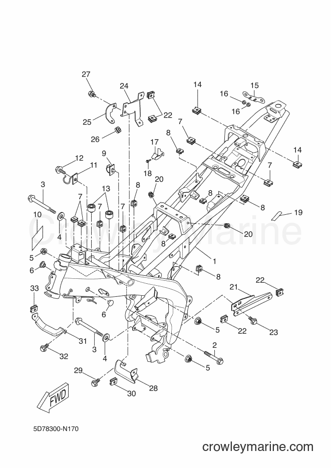 2016 Sport Bike YZF-R125 - YZF-R125 (5D7W) [090] - FRAME