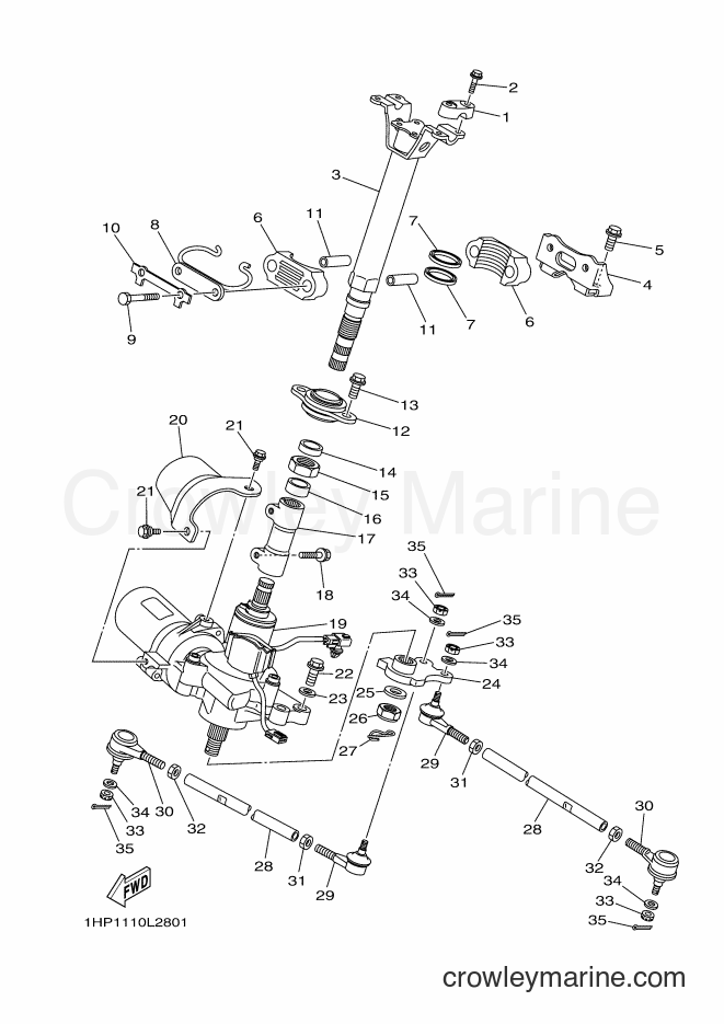 Yamaha Motors YFM700FWAD (1HPF) [010] - STEERING