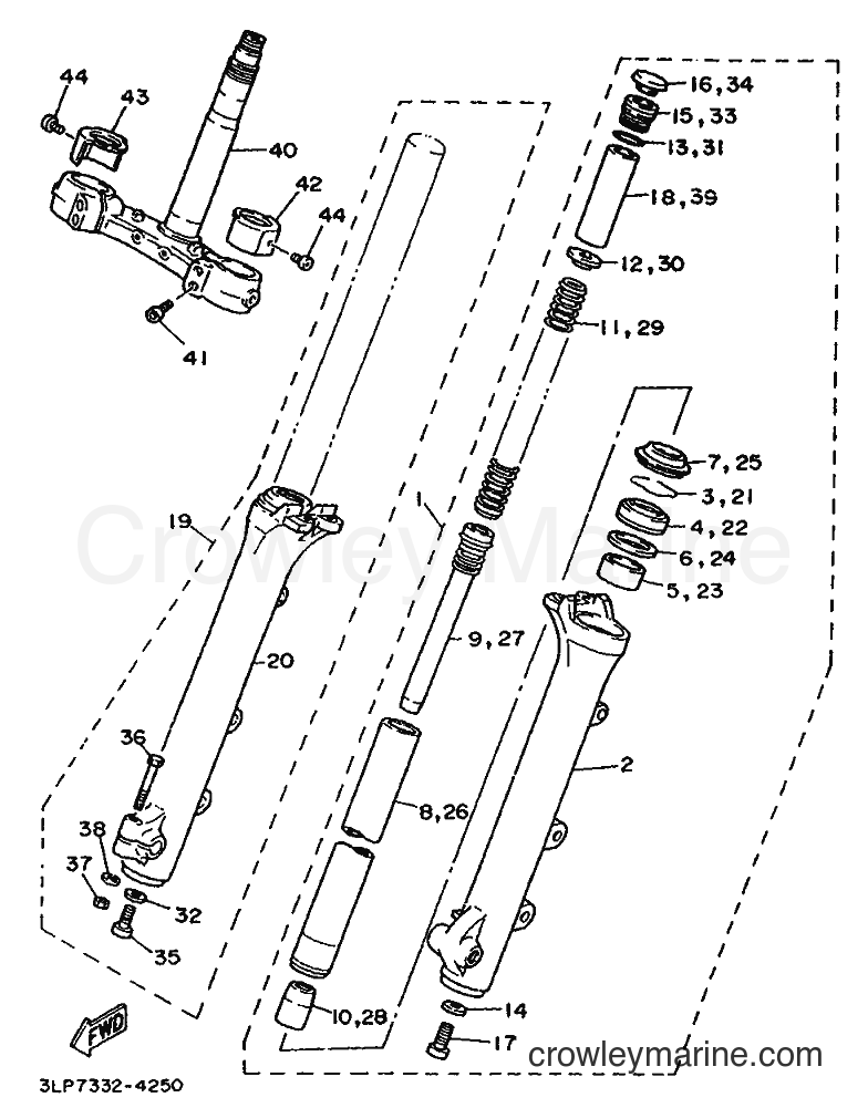 Yamaha Motors XV1100 (3LP7) [999] - FRONT FORK