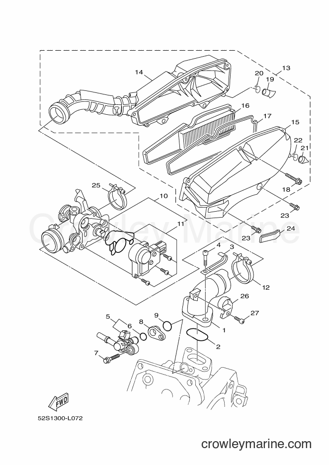 Yamaha Motors HW125 (53B2) [010] - INTAKE