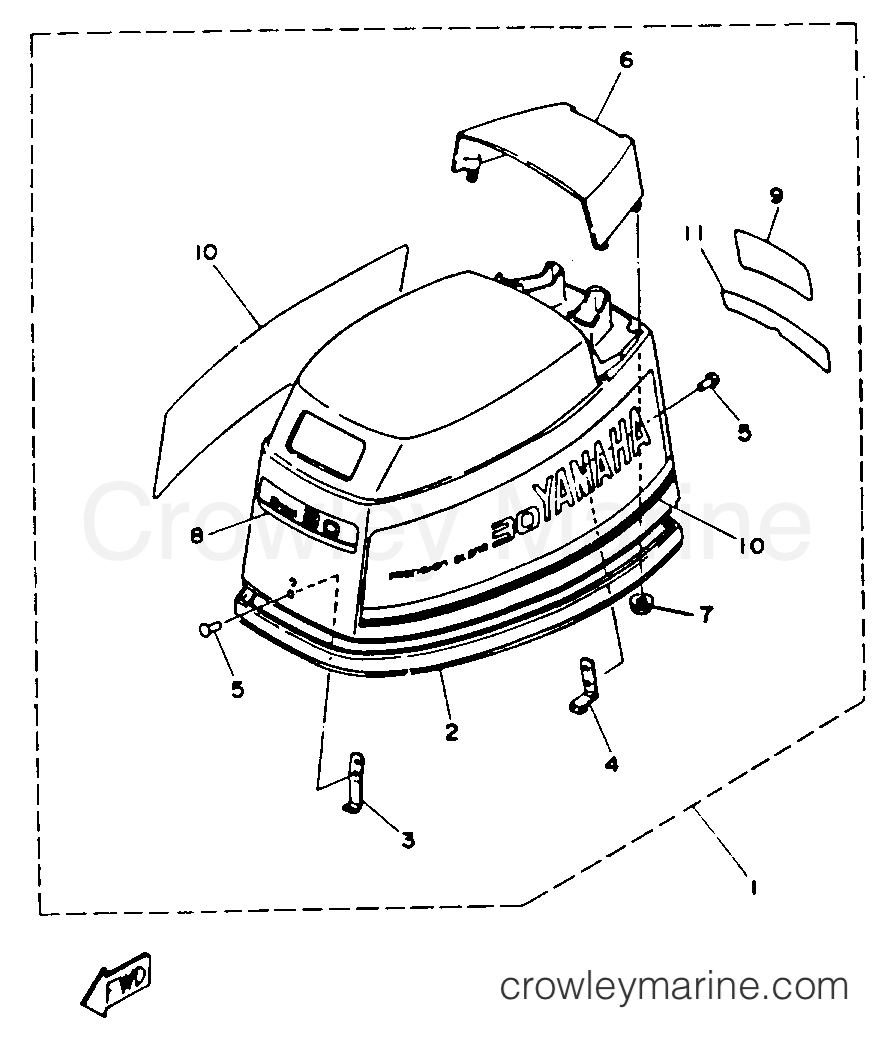 Yamaha Motors 30MLHS - TOP COWLING