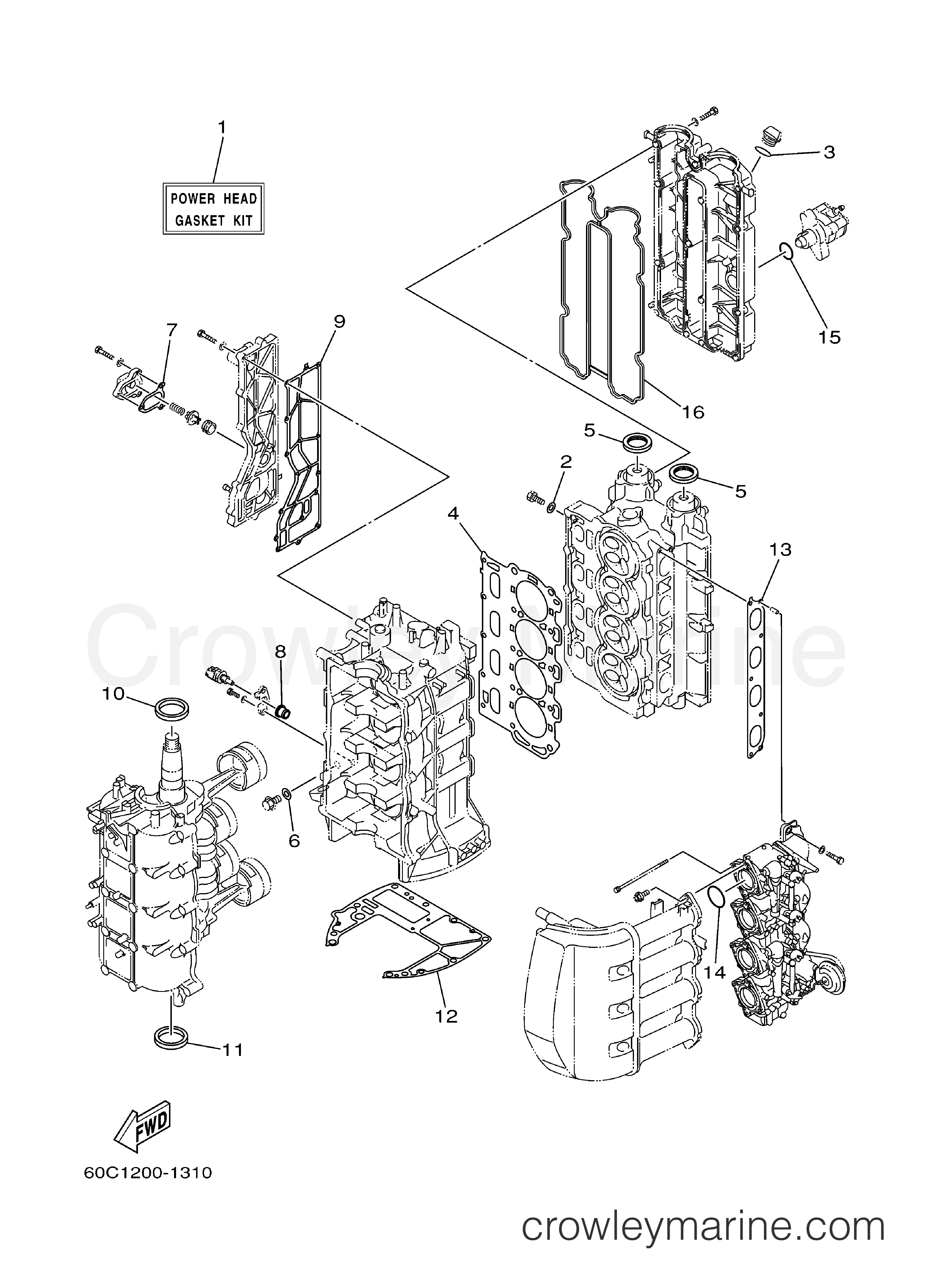 Yamaha Motors F80TLRB - REPAIR KIT 1