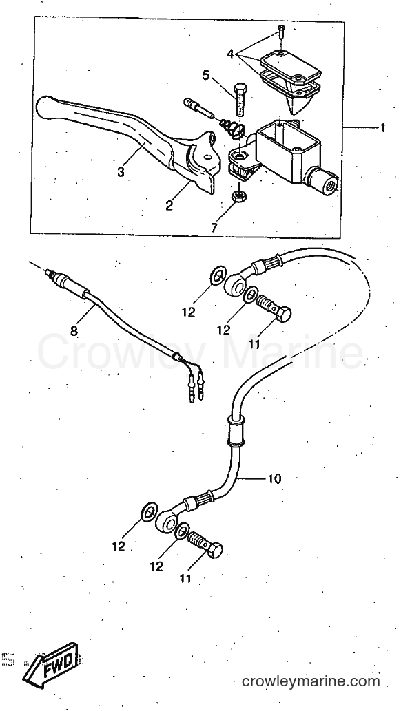 1997 Scooter YQ50 - YQ50 (5CN1) [999] - FRONT MASTER CYLINDER