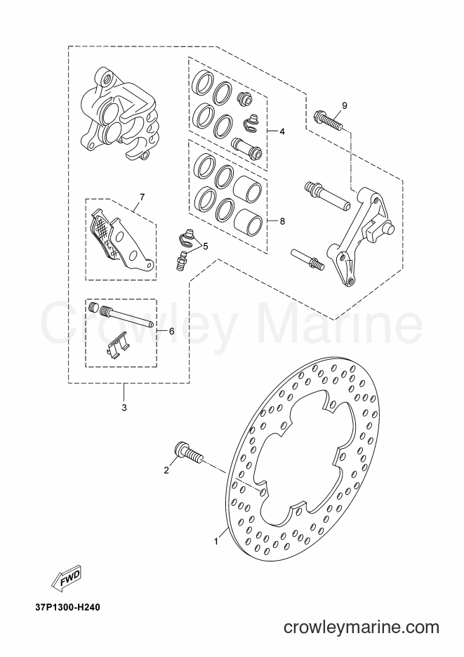 2012 Scooter YP125R - YP125R (39DD) [010] - FRONT BRAKE CALIPER
