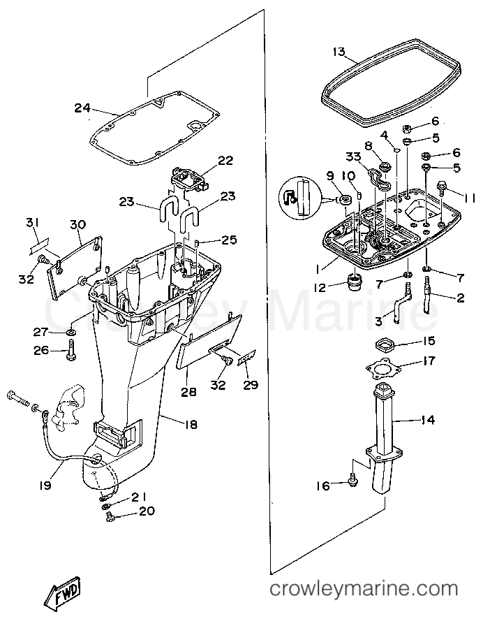 Yamaha Motors F9.9MLHU - UPPER CASING