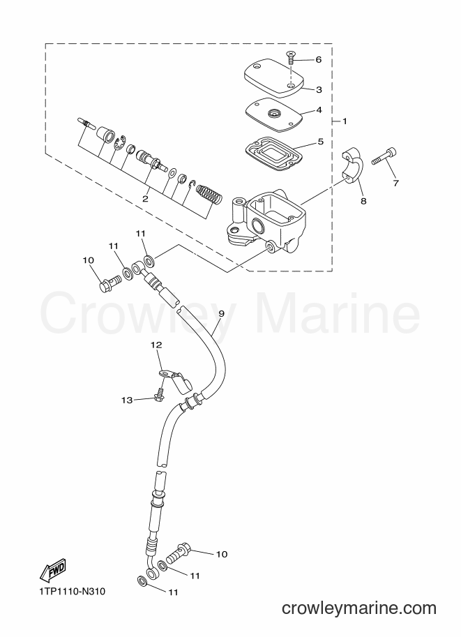 Yamaha Motors XVS950CU (1TP7) [010] - FRONT MASTER CYLINDER