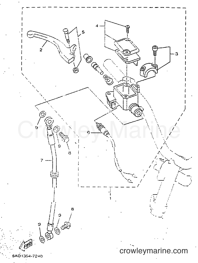1998 Scooter YN50 - YN50 (5BV1) [010] - M. CYLINDER FOR DISK BRAKE