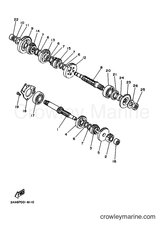 Yamaha Motors AG100F (5HS1) [010] - TRANSMISSION