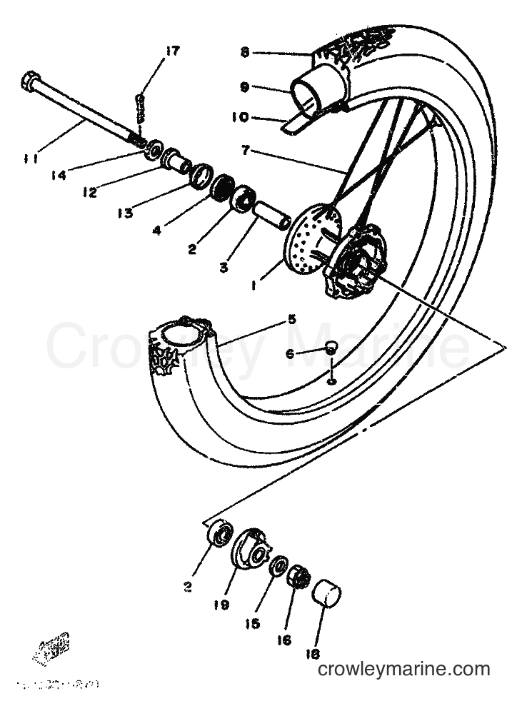 1987 Dirt Bike XT350 - XT350 (59Y) [999] - FRONT WHEEL