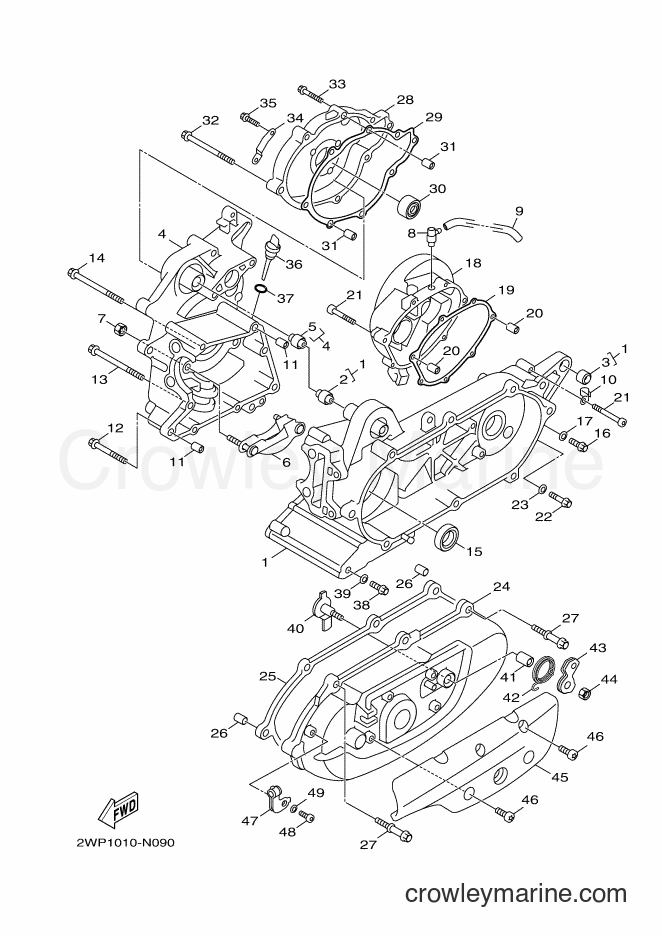 Yamaha Motors XC50 (1TSA) [010] - CRANKCASE