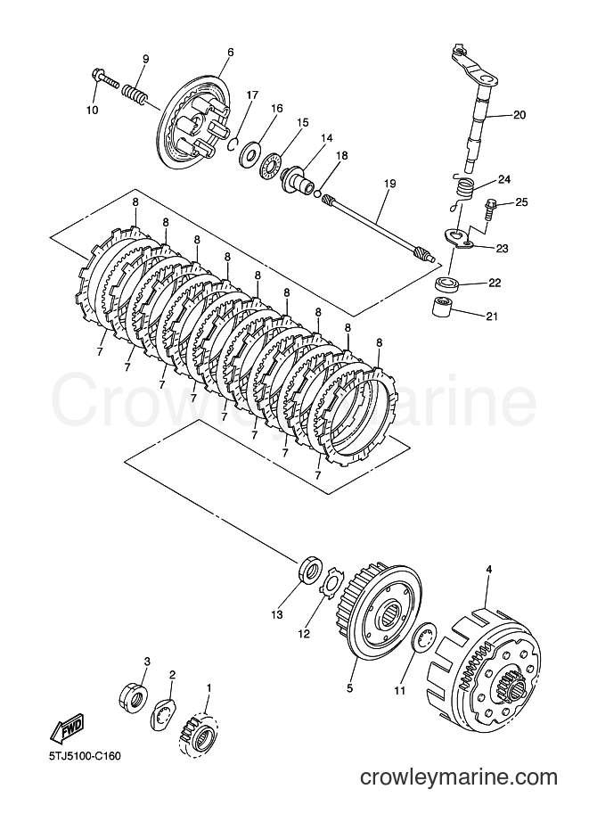 2004 Dirt Bike WR450F - WR450F (5TJ6) [070] - CLUTCH