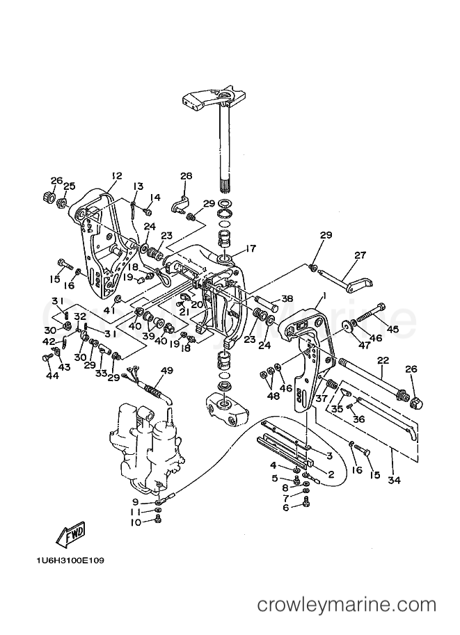 Yamaha Motors 70B (6H30) [030] - BRACKET 1