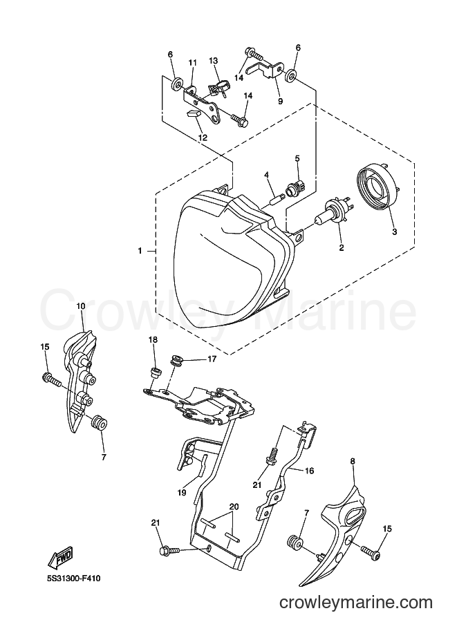 2007 Street Bike FZ6-NA - FZ6-NA (5S31) [010] - HEADLIGHT