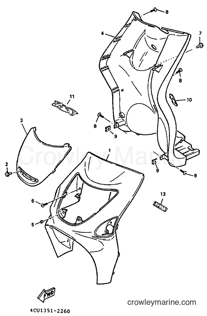 1995 Scooter YE50 - YE50 (4FW6) [999] - LEG SHIELD