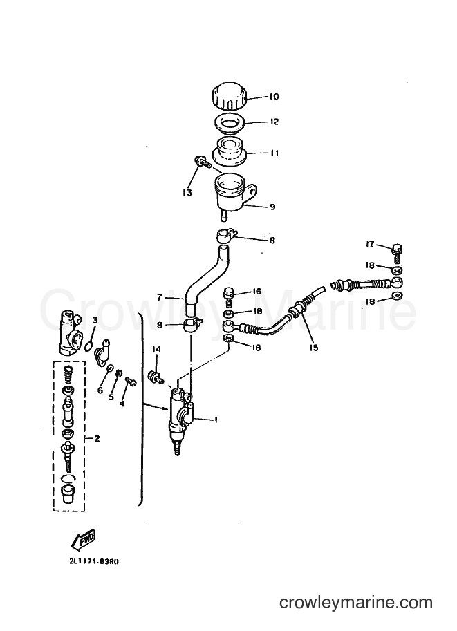 1995 Cruiser VMX12 - VMX12 (3JPK) [010] - REAR MASTER CYLINDER