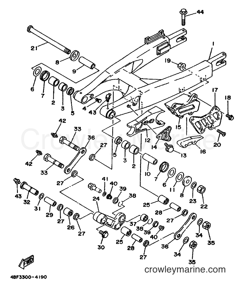 1994 Dirt Bike WR200R - WR200R (4BF3) [999] - REAR ARM