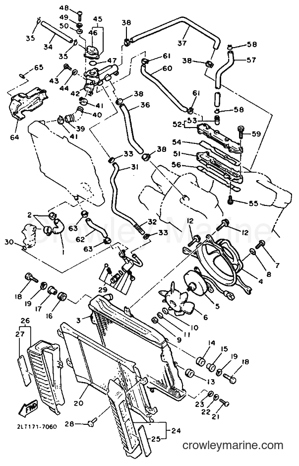1988 Cruiser VMX12U - VMX12U (2LT0) [010] - RADIATOR & HOSE