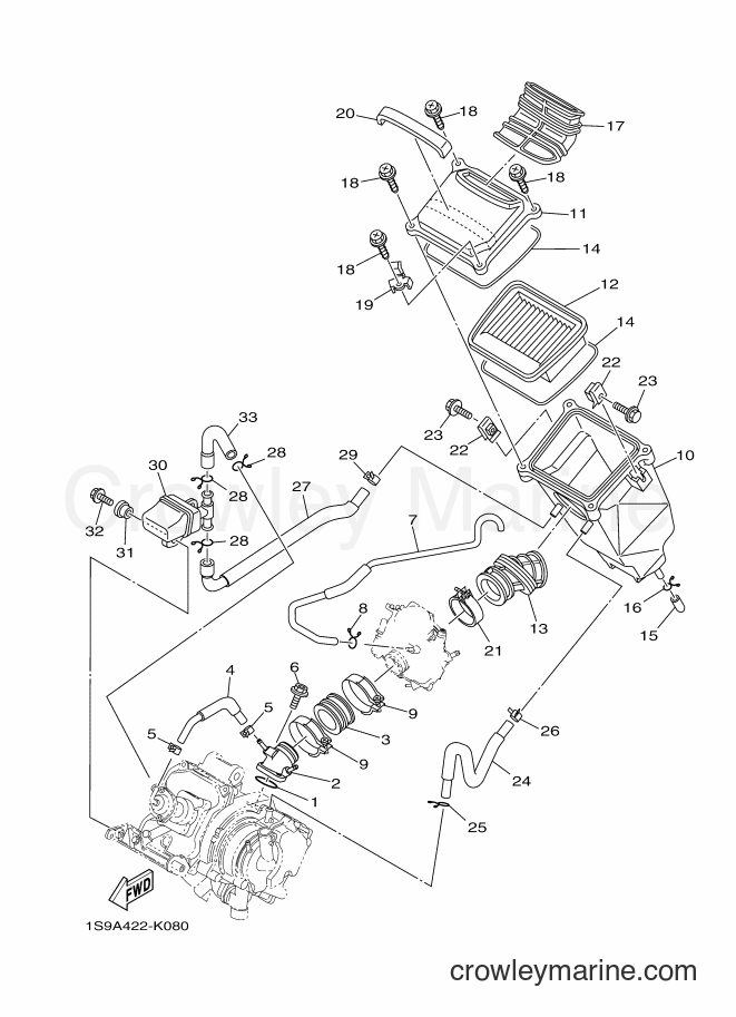 Yamaha Motors T135SEC (1S9C) [010] - INTAKE
