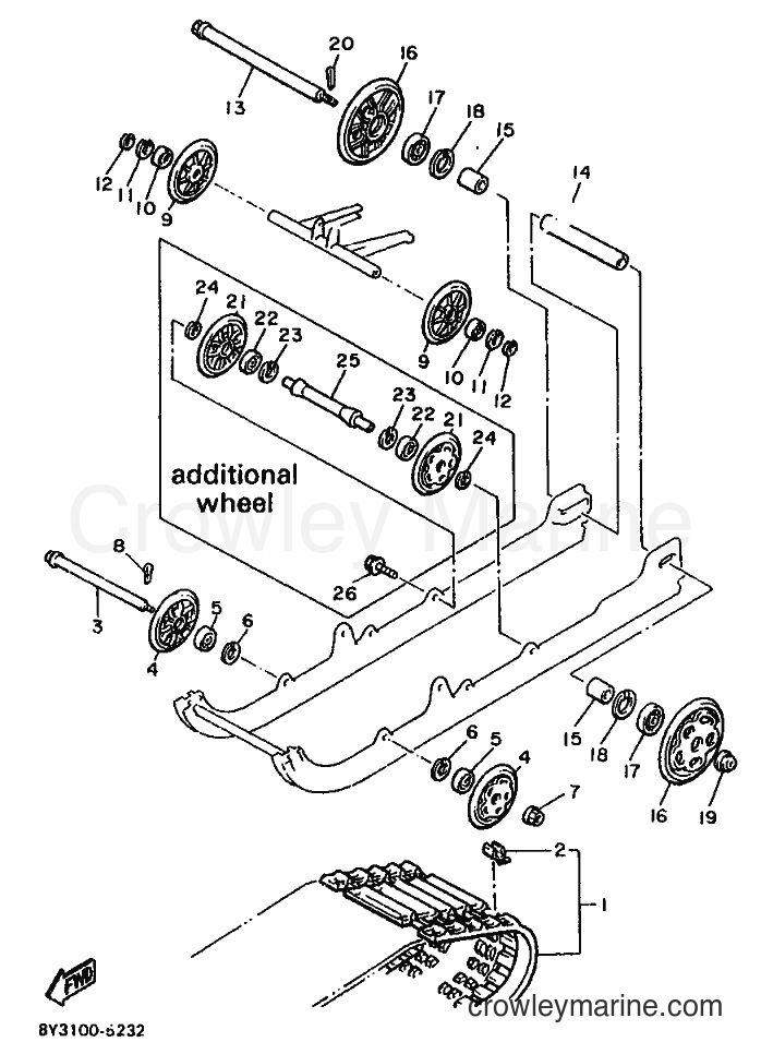 1990 Snowmobile CS340P - CS340P (87D1) [010] - TRACK SUSPENSION 1