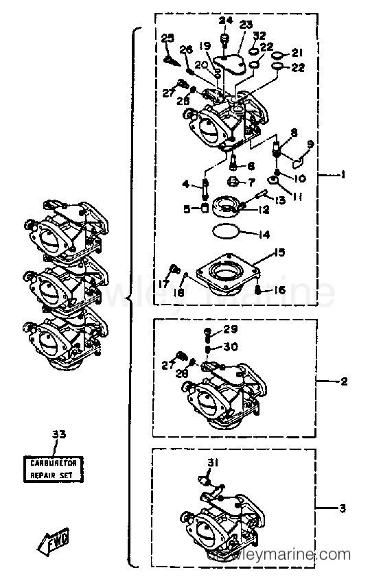 Yamaha Motors 40LN - CARBURETOR