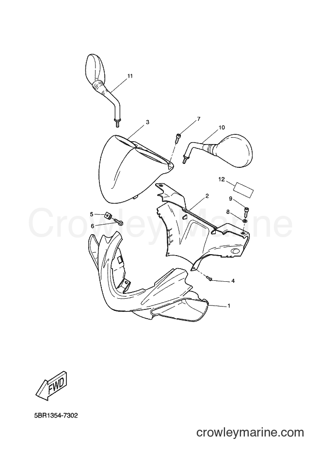 2000 Scooter YQ50 - YQ50 (5KL2) [010] - COWLING 1