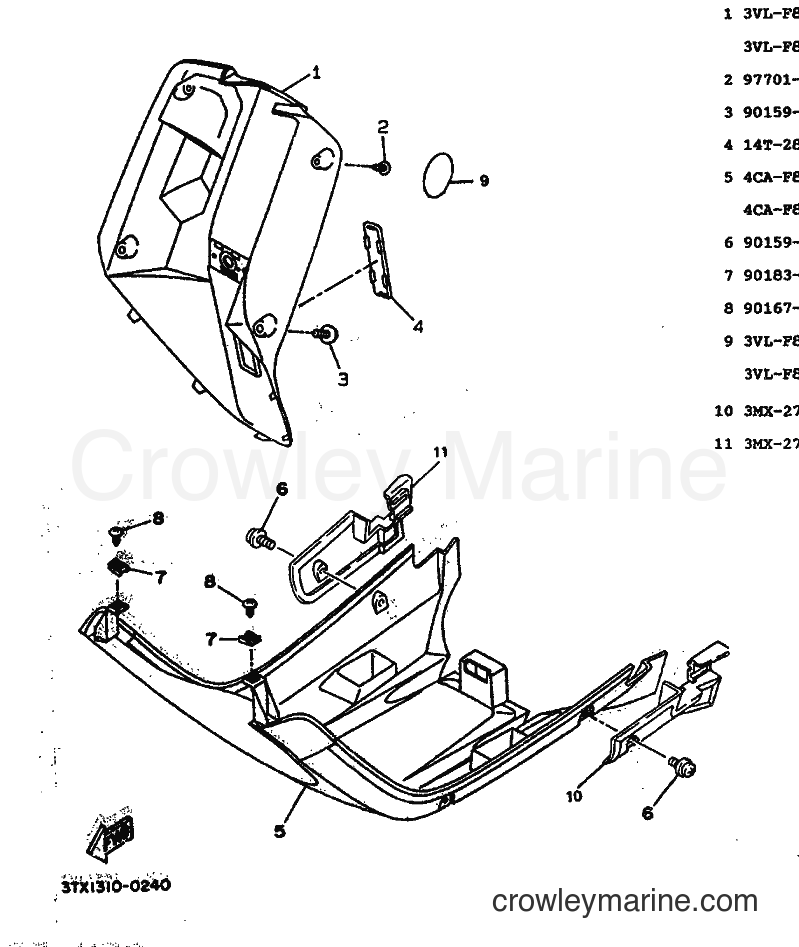 1992 Scooter CW65 - CW65 (4GP1) [999] - LEG SHIELD