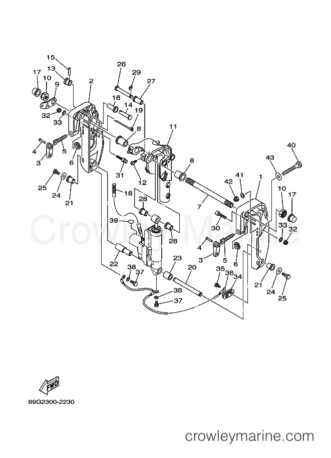 Yamaha Motors FT8DEX (69G3) [140] - BRACKET 2