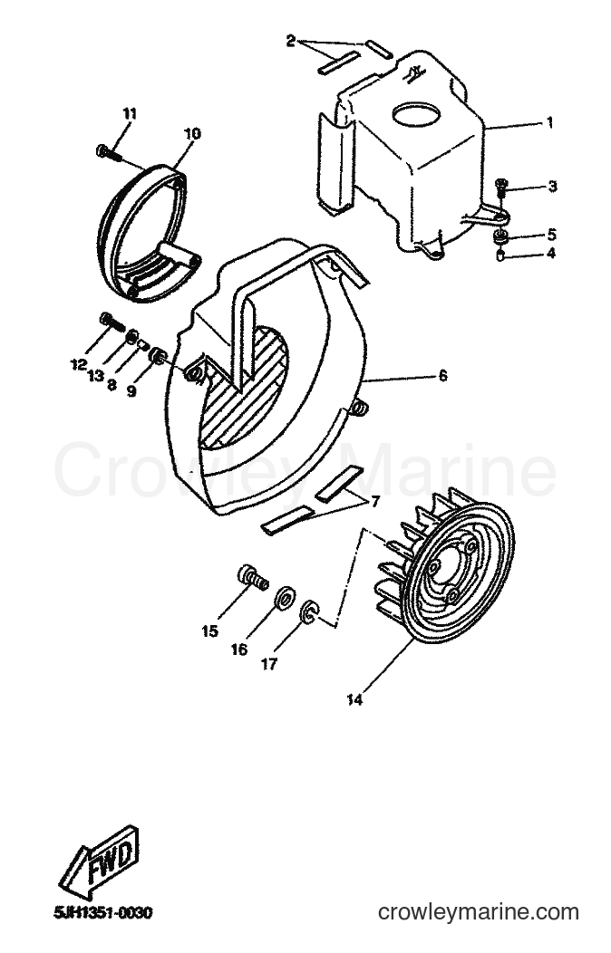 2000 Scooter CW50 - CW50 (5MN1) [030] - AIR SHROUD & FAN