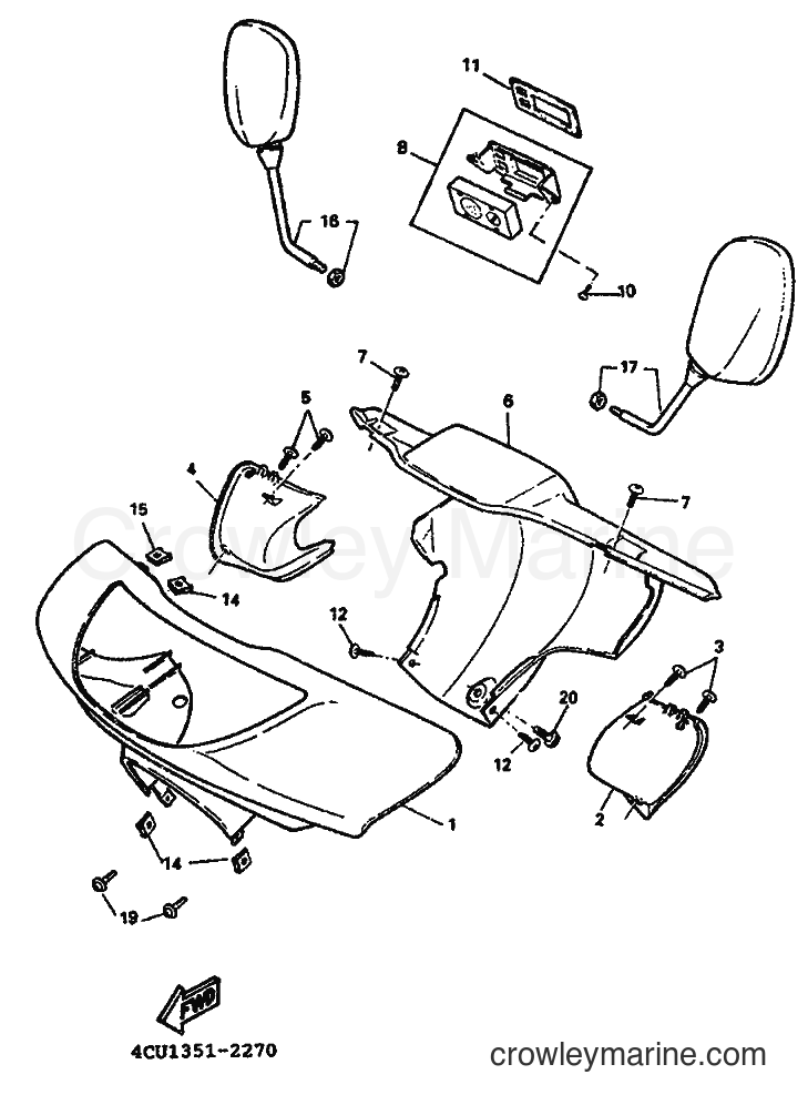 1993 Scooter YE50 - YE50 (4FX1) [999] - COWLING 1