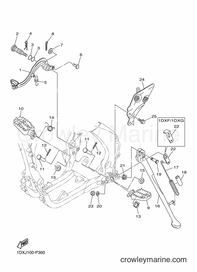 2015 Dirt Bike WR450F - WR450F (1DXF) [010] - STAND & FOOTREST