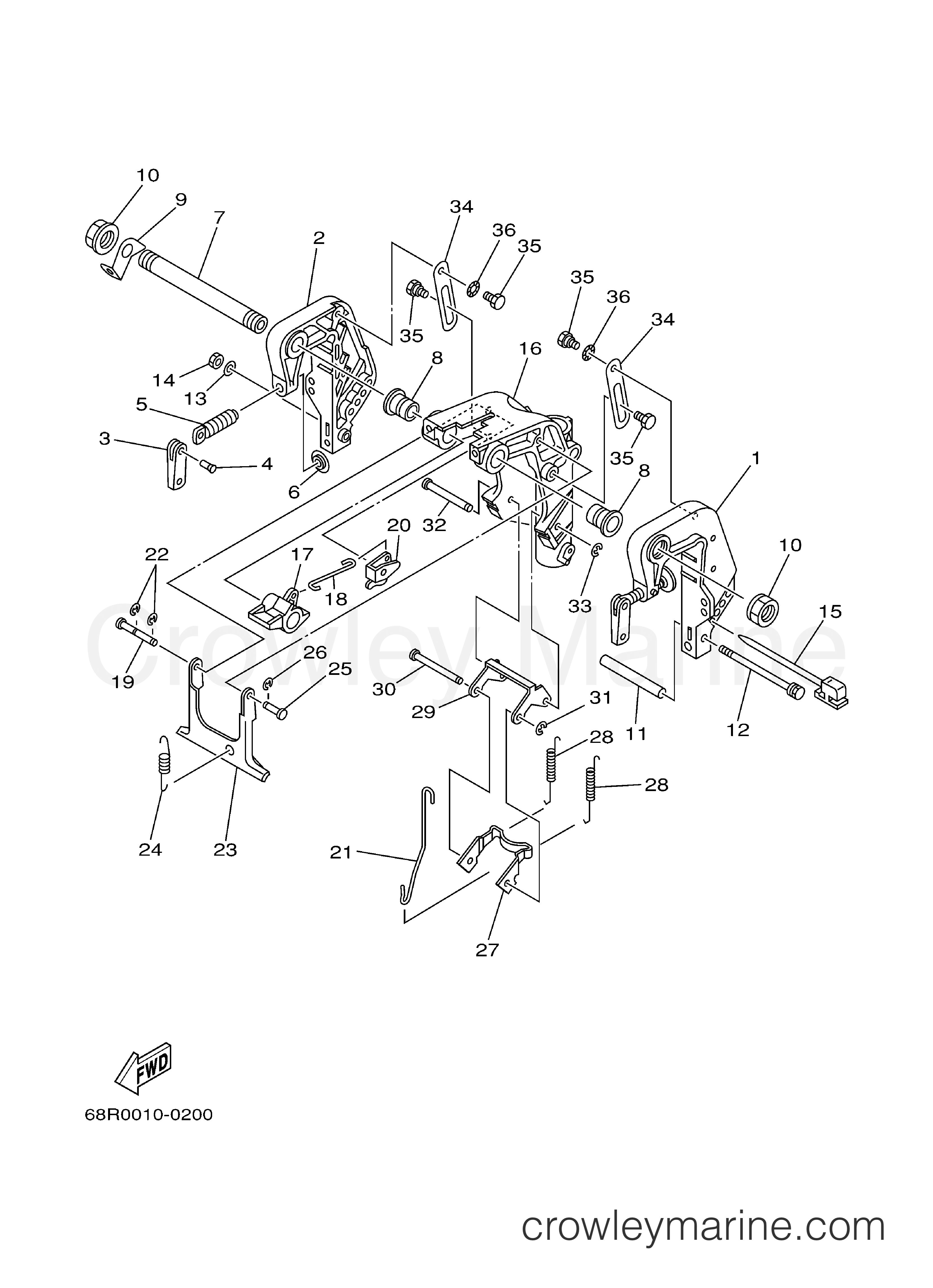 Yamaha Motors F6MLHB - BRACKET 1