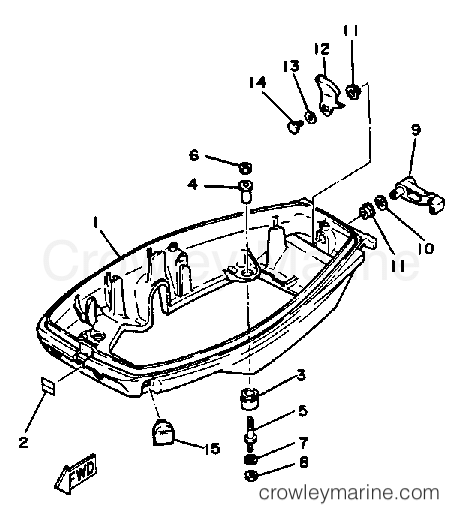 Yamaha Motors 30ESK - BOTTOM COWLING