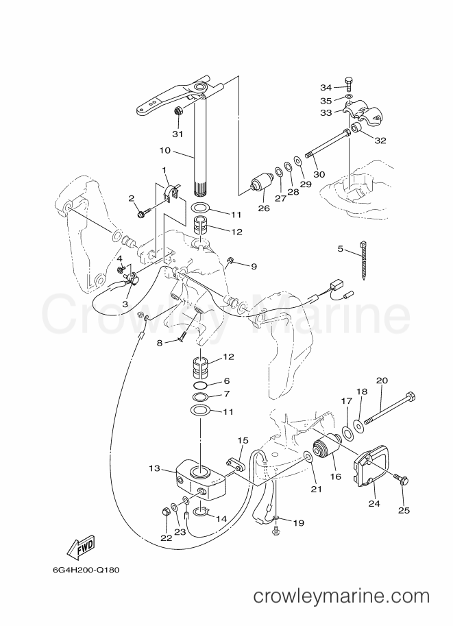 Yamaha Motors 200AETL (60HH) [040] - BRACKET 2