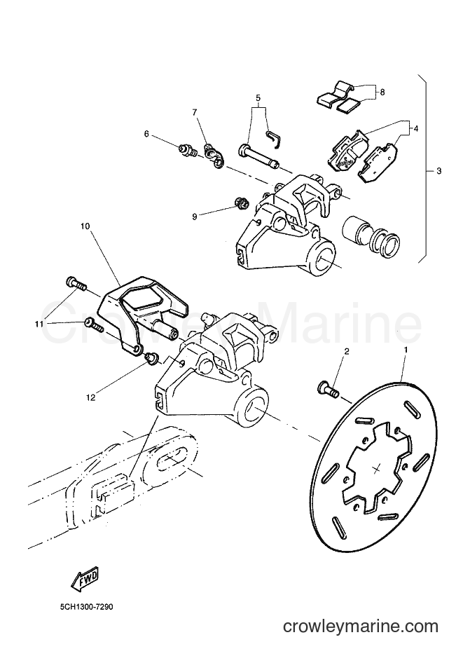1999 Dirt Bike TT600R - TT600R (5CH2) [040] - REAR BRAKE CALIPER