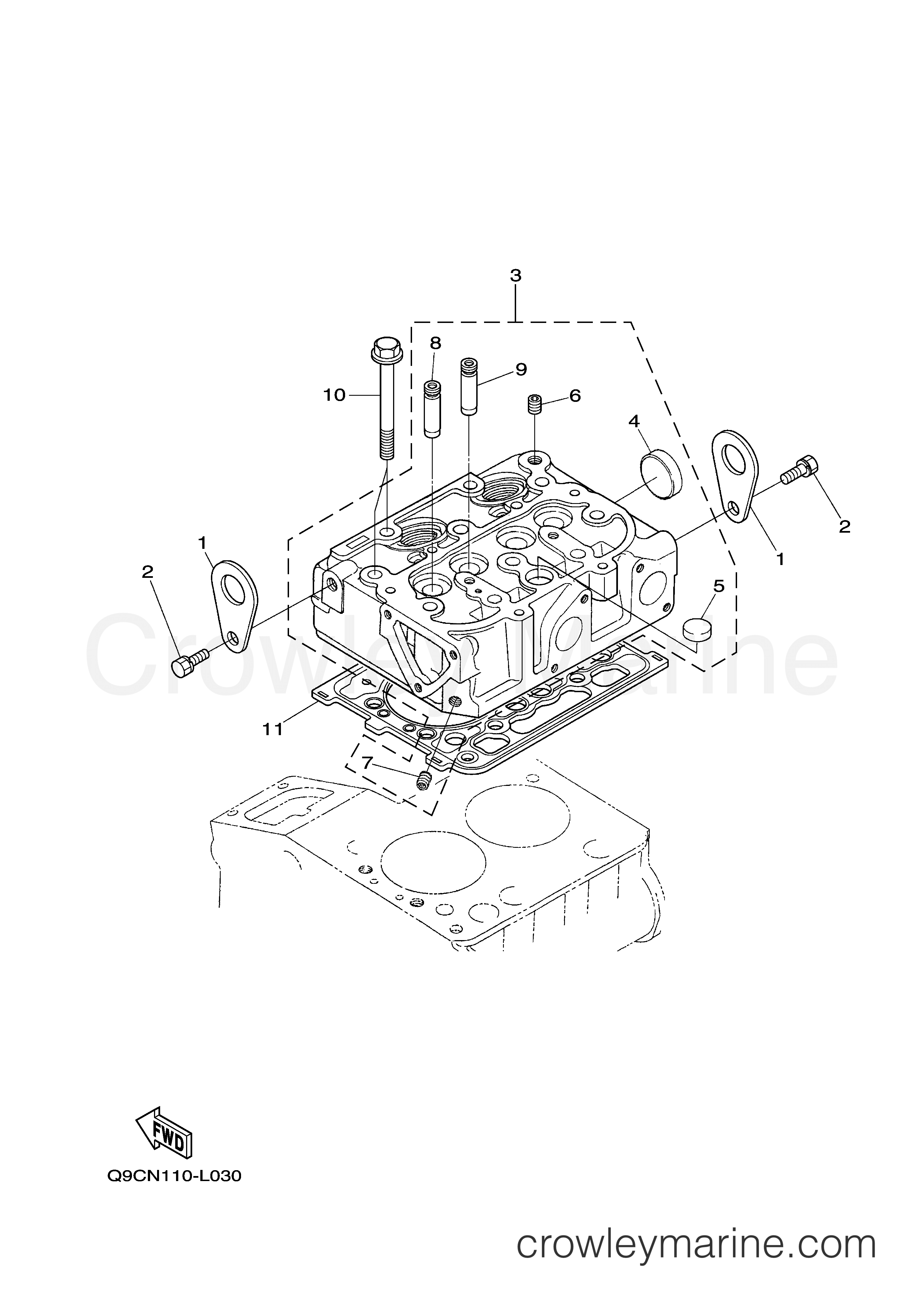 Yamaha Motors EDL7000SDE - CYLINDER HEAD