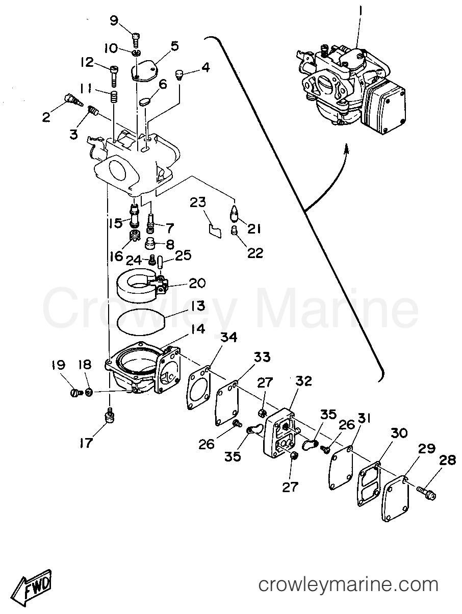Yamaha Motors 8MLHS - CARBURETOR