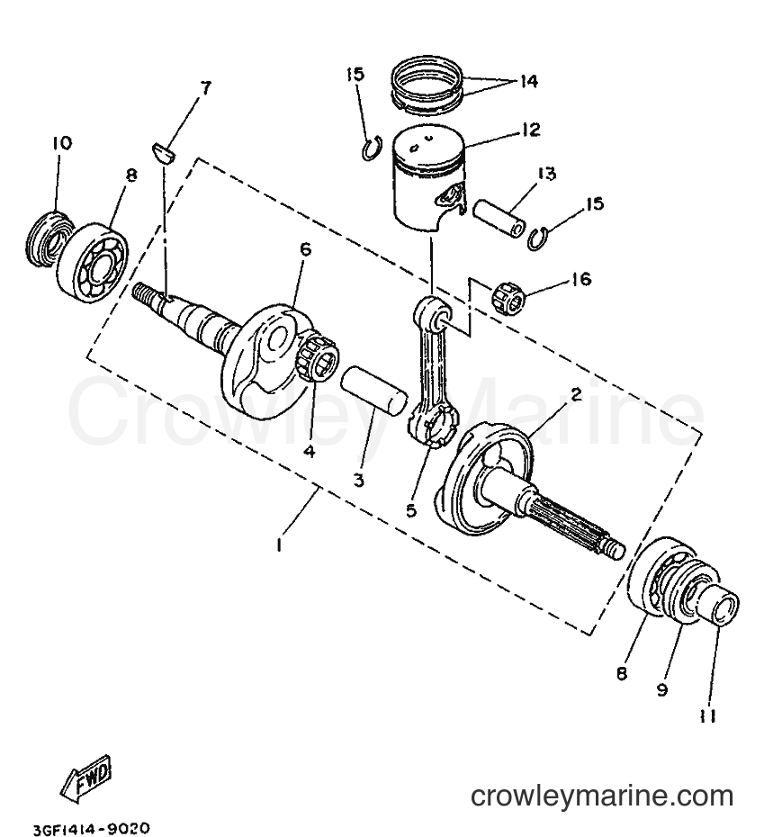 1991 Scooter CR50Z - CR50Z (3WN3) [999] - CRANKSHAFT & PISTON