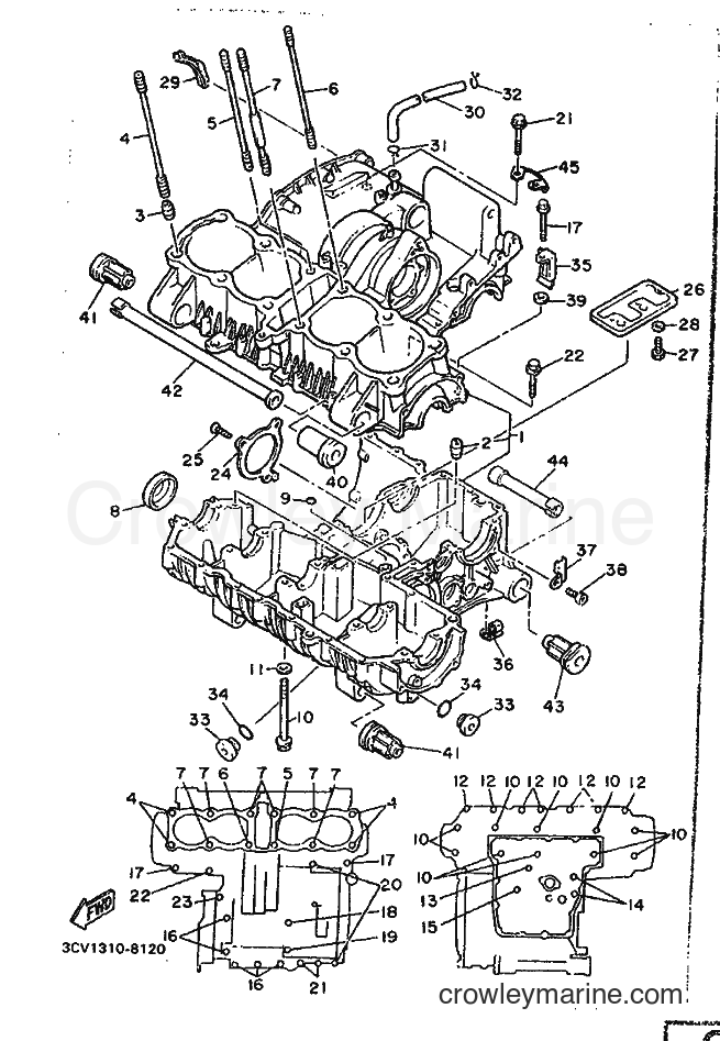 1988 Sport Bike FJ1200 - FJ1200 (3GP1) [010] - CRANKCASE
