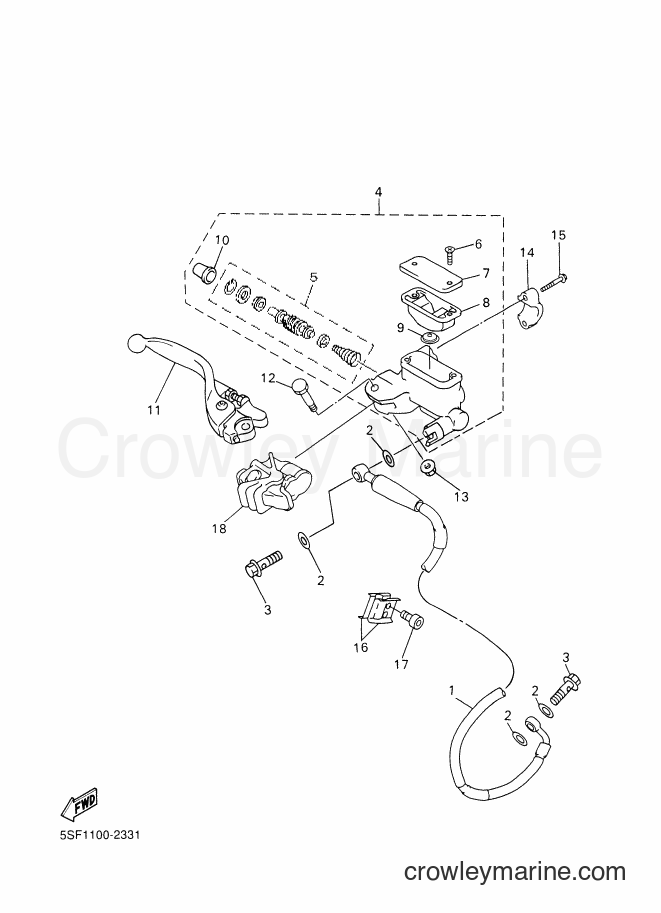2002 Dirt Bike WR426F - WR426F (5NG6) [100] - FRONT MASTER CYLINDER