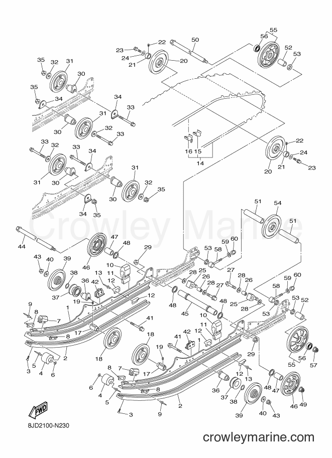 2014 Snowmobile VK540E - VK540E (8JD2) [020] - TRACK SUSPENSION 1