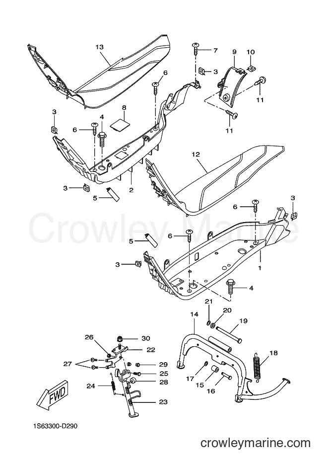 2004 Scooter VP300 - VP300 (1S61) [080] - STAND & FOOTREST