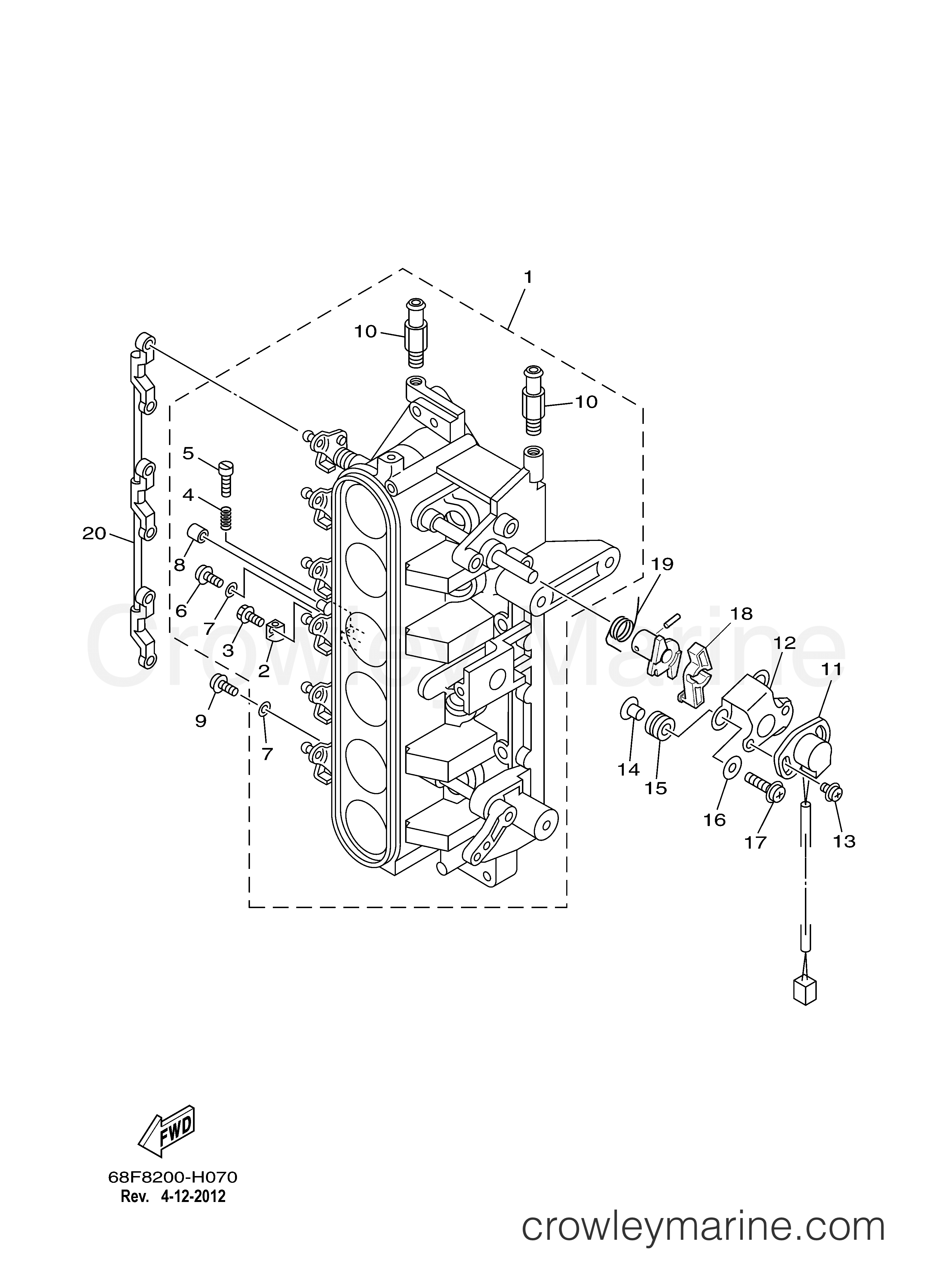 Yamaha Motors Z200TXR - VAPOR SEPARATOR 2