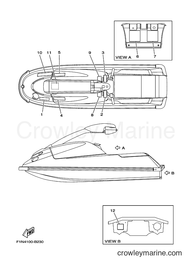 Yamaha Motors JET FOR SJ700AY (64V1) [04E] - IMPORTANT LABELS 2