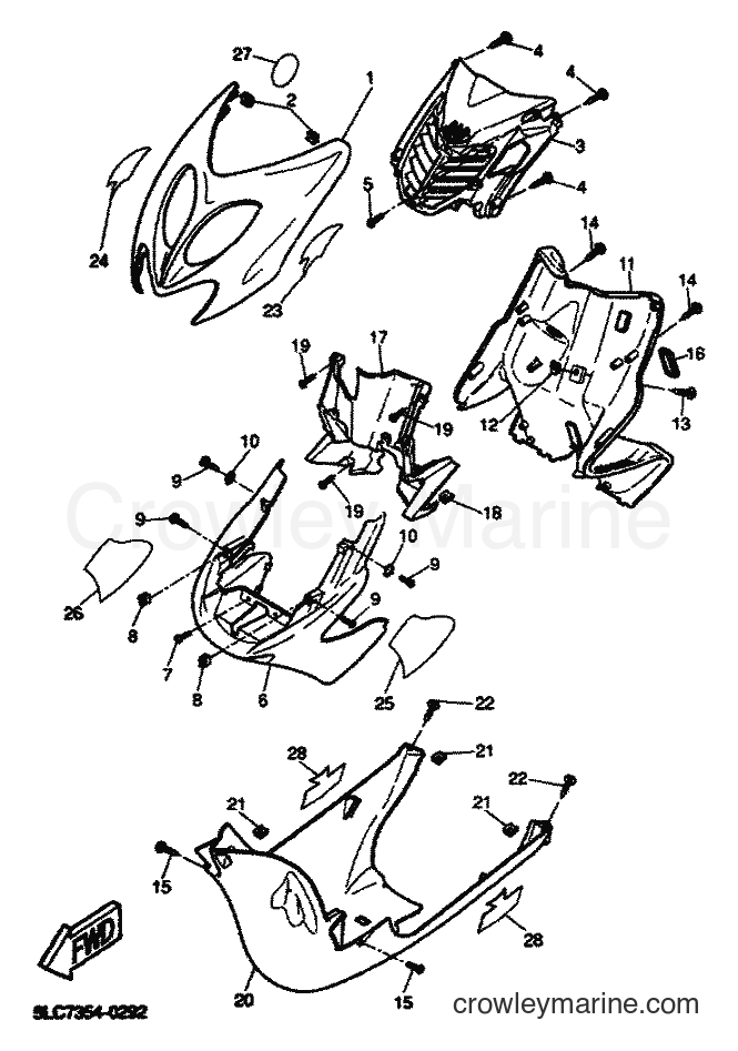 2001 Scooter YQ50 - YQ50 (5PU1) [020] - LEG SHIELD